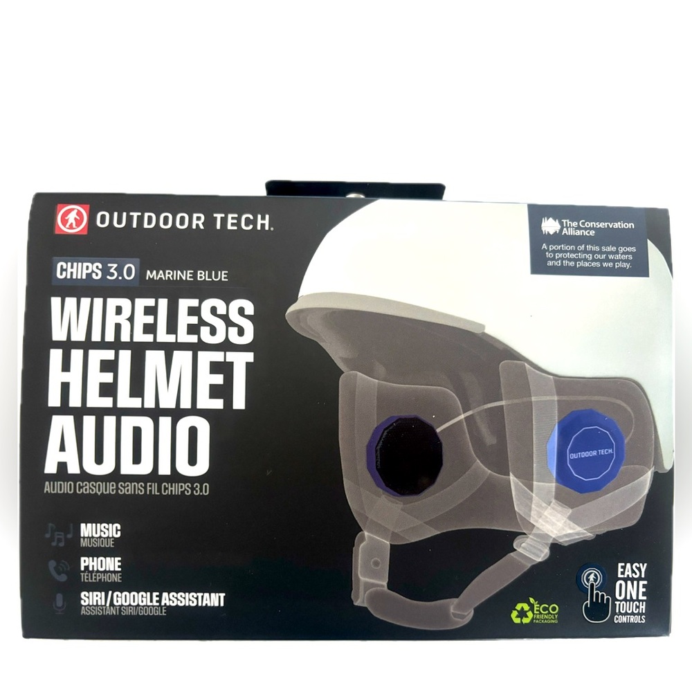 Outdoor Tech Chips 3.0 Wireless Helmet Audio- Marine Blue